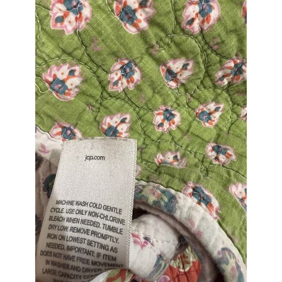 JC Penney Home Collection Quilt King Bedding Reversible Cotton Floral Farmhouse - Picture 3 of 15
